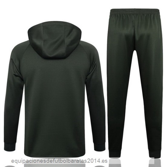 Nuevo Conjunto Completo Chaqueta Con Capucha Barcelona 23/24 Verde Marino Baratas